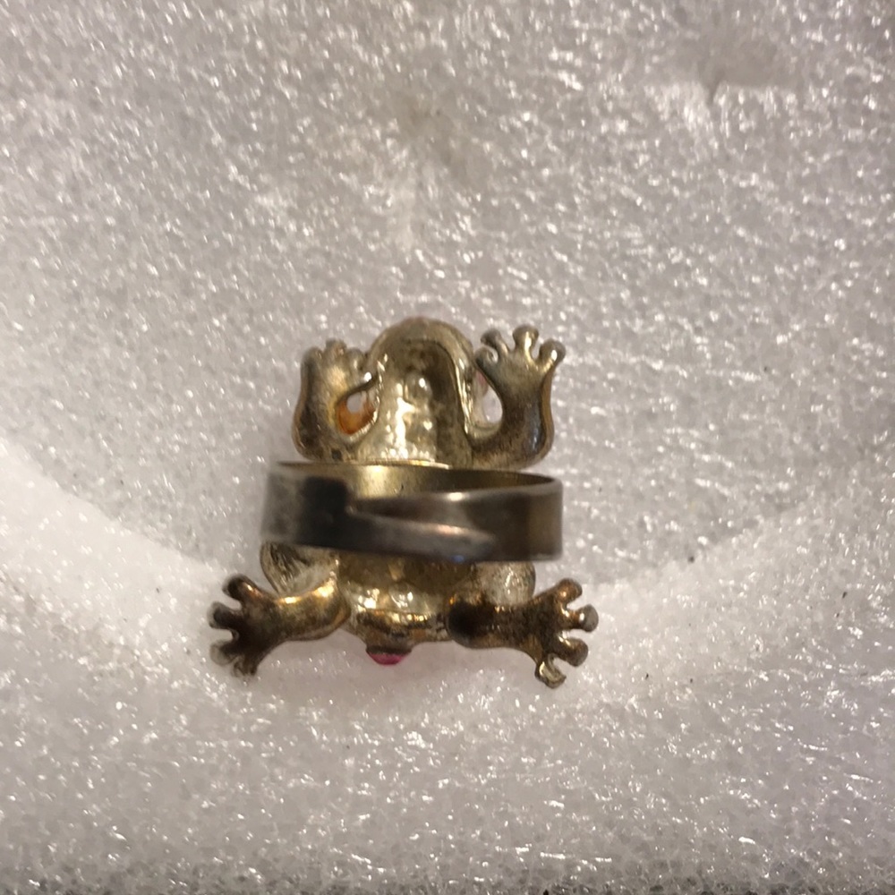 Pink Frog Ring - image 2